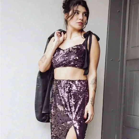 Free People Star Bright Sequin Crop Top - Picture 2 of 11